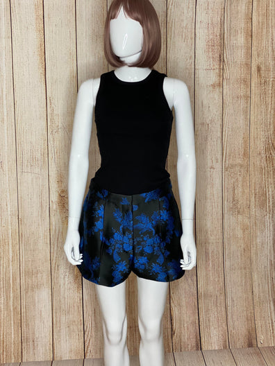 Pleated Brocade Shorts